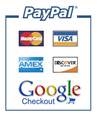 We Accept PayPal and Google Checkout